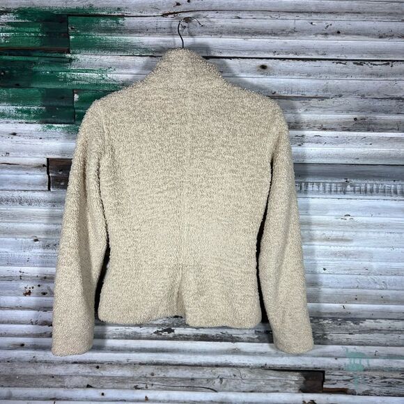 Women’s Fuzzy Patagonia Small Full Zip Fleece Cream - Picture 6 of 8